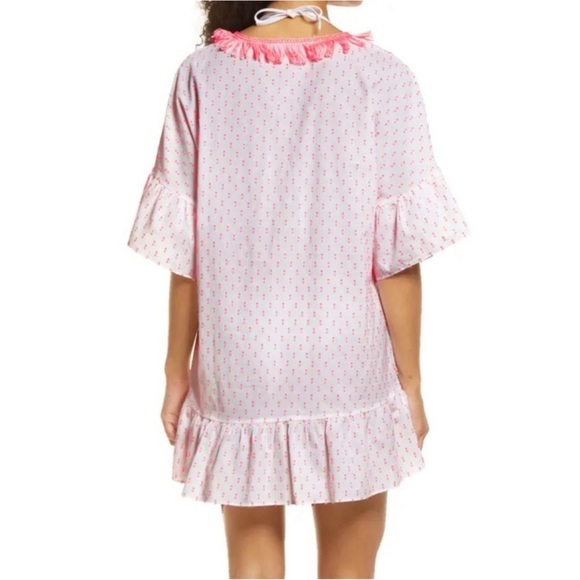 Lilly Pulitzer Kipper Cover-Up Tunic Dress S/M Tangelo Neon Clip Resort … - Picture 2 of 9